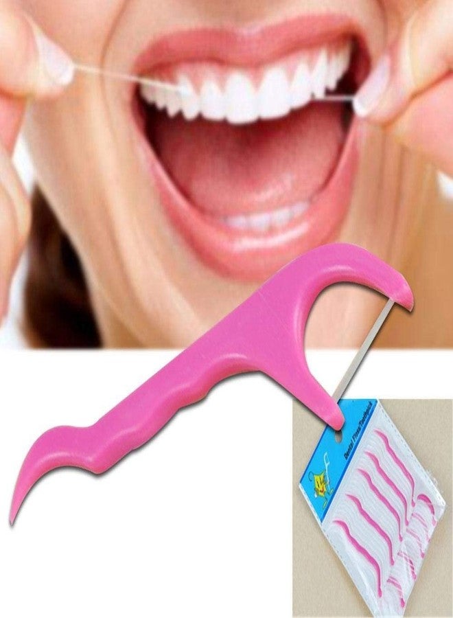 CRIYALE Dental Tooth Pick Plastic Stick With Handle Teeth Cleaners Fresh Breath and Healthy Gums | Oral Care Tooth Flossing Head Oral Dental Hygiene Brush Floss Toothpicks Mouth Cleaning Tool (80pcs) - Image 2